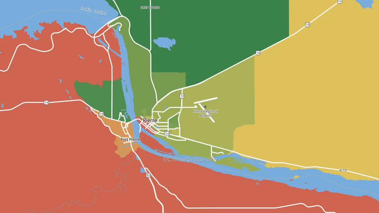 Hughes County, SD Map of Drug-Related Crime Rates