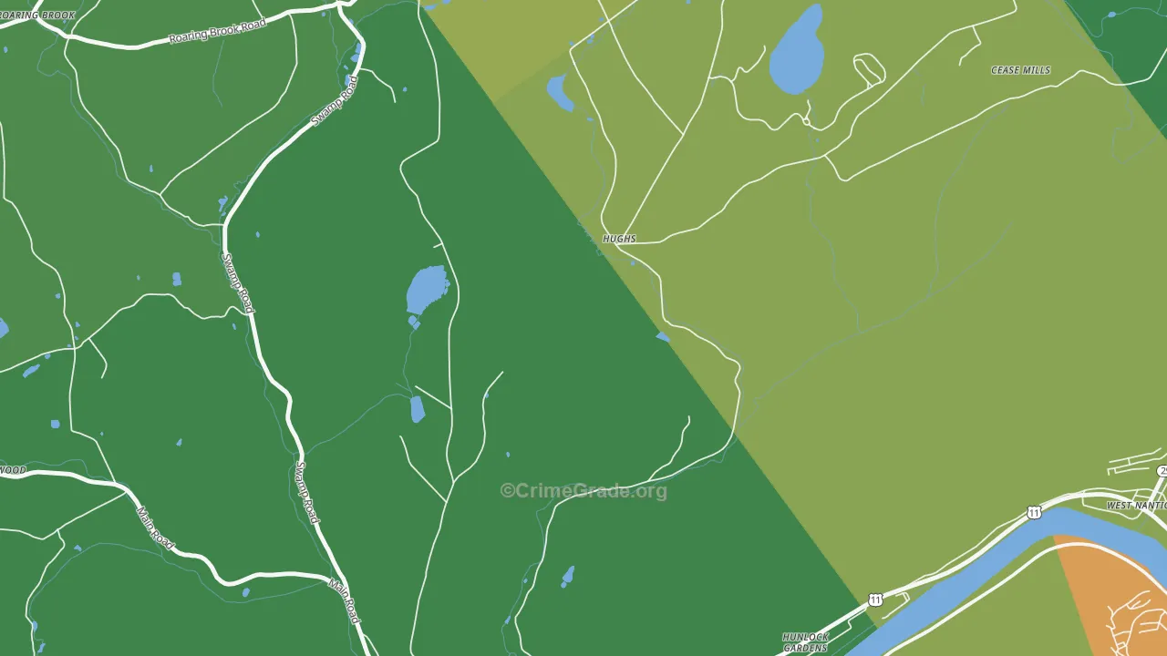 Hughs, PA Map of Drug-Related Crime Rates