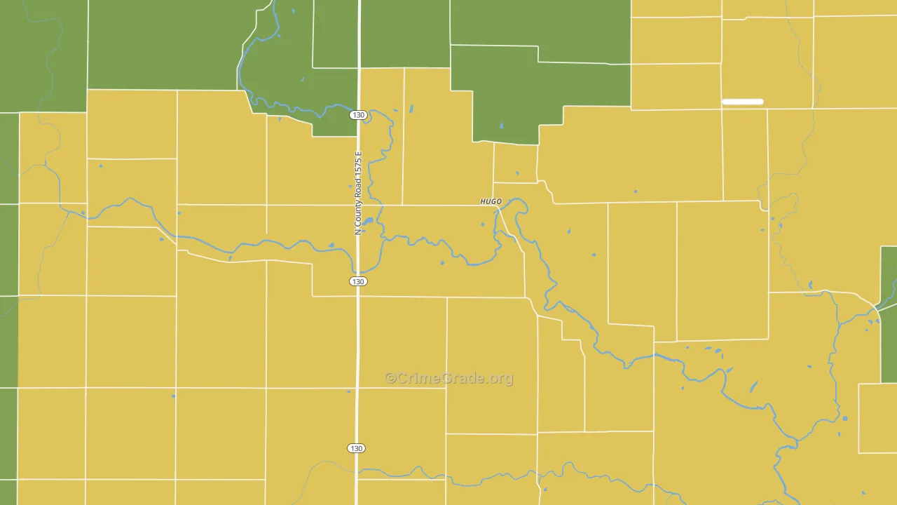Hugo, IL Map of Drug-Related Crime Rates