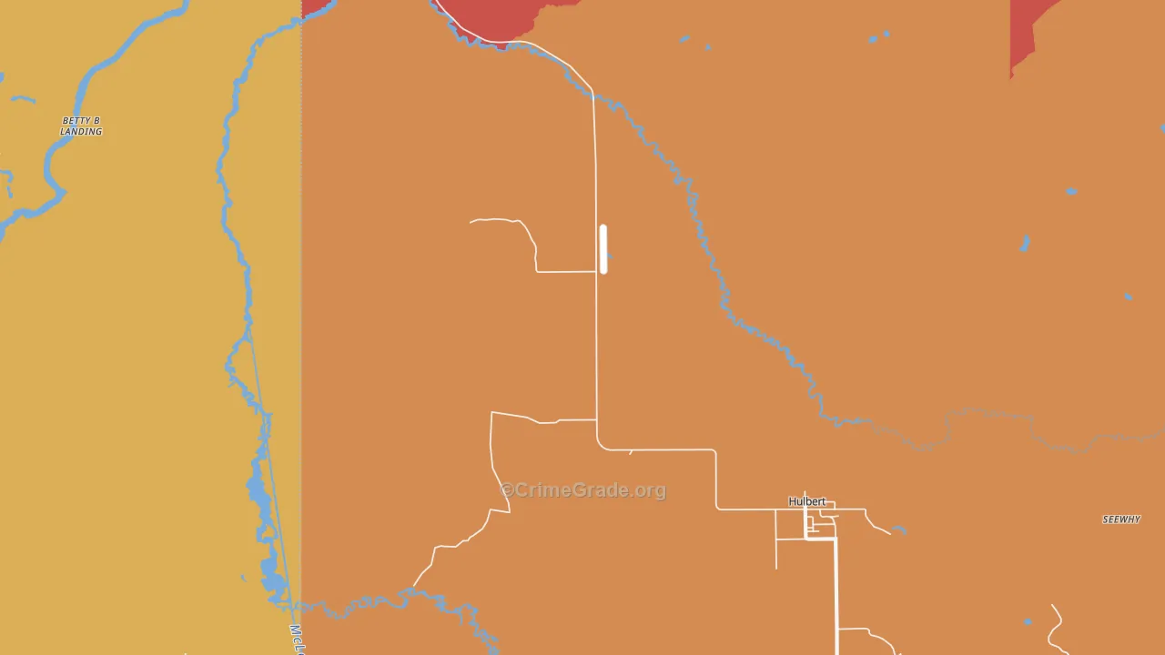 Hulbert, MI Map of Drug-Related Crime Rates