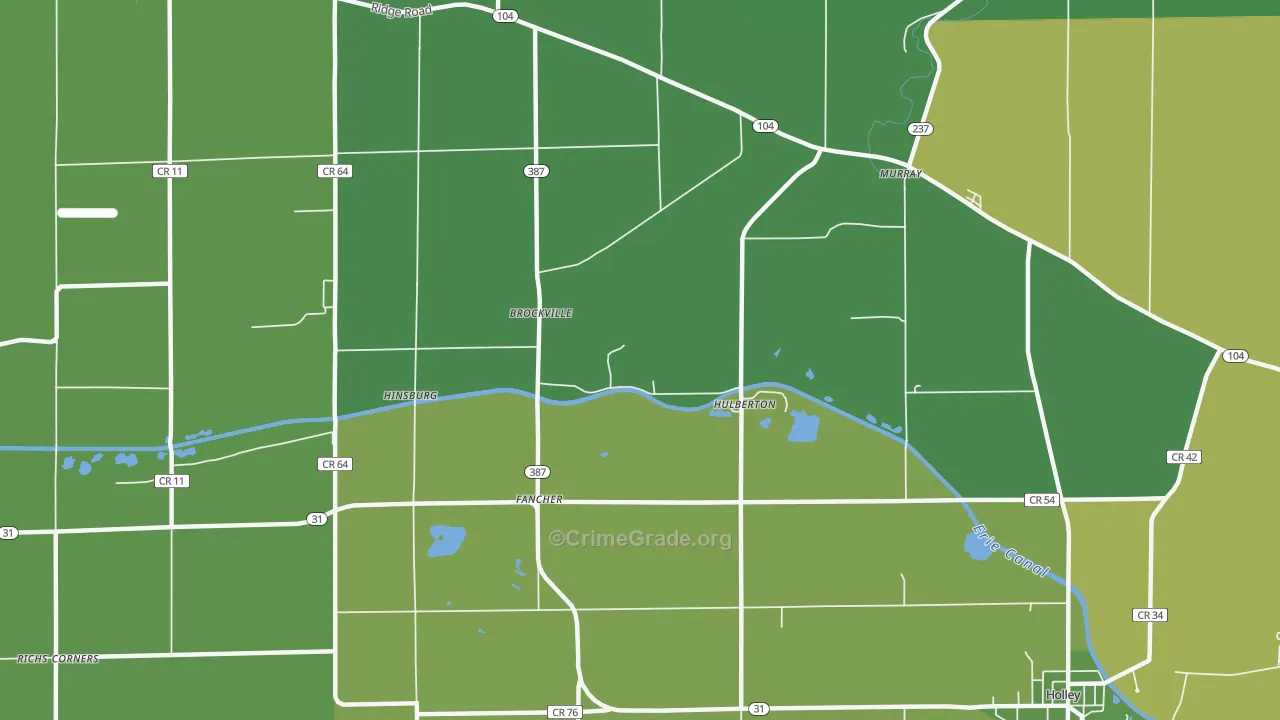 Hulberton, NY Map of Drug-Related Crime Rates