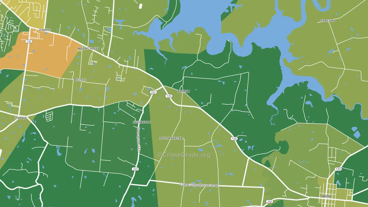 Hulington, OH Map of Drug-Related Crime Rates