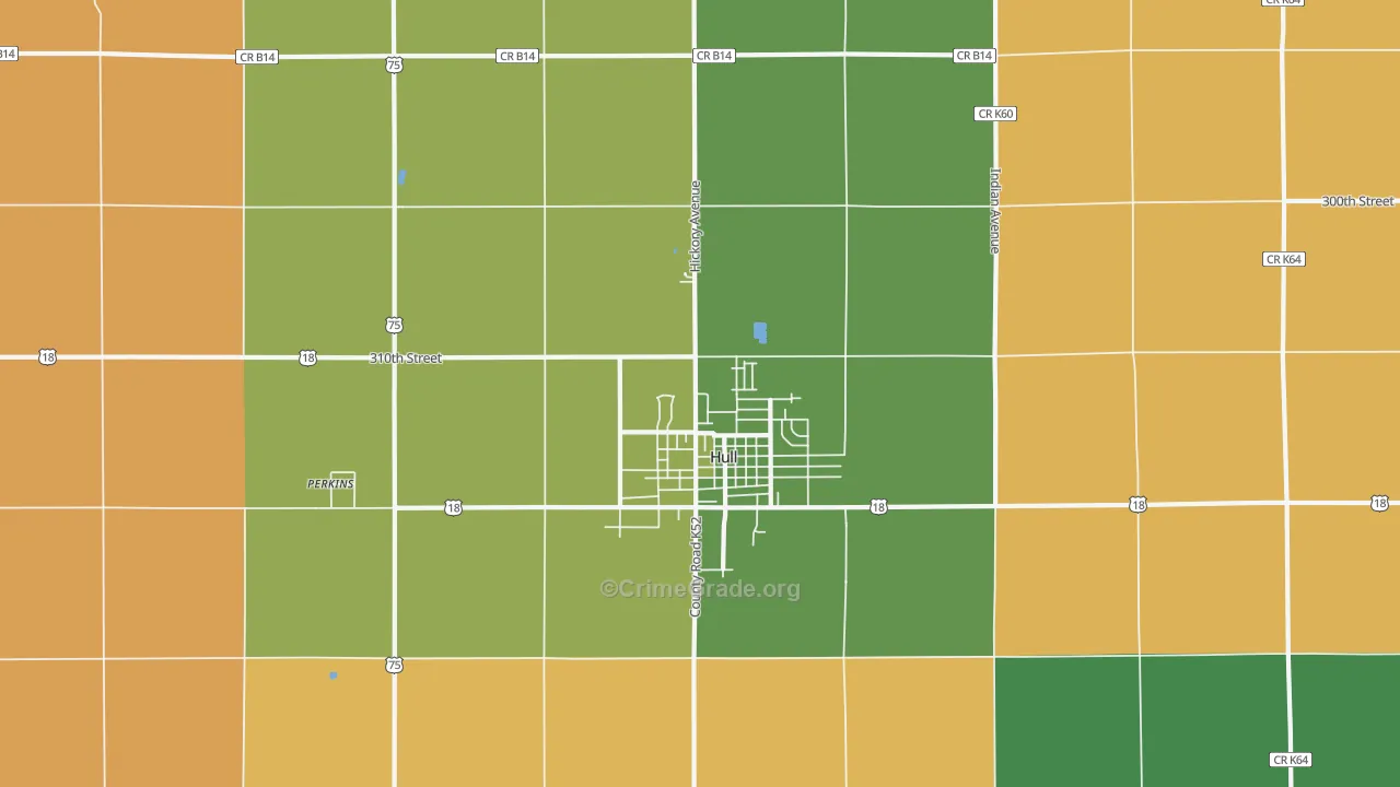 Hull, IA Map of Drug-Related Crime Rates