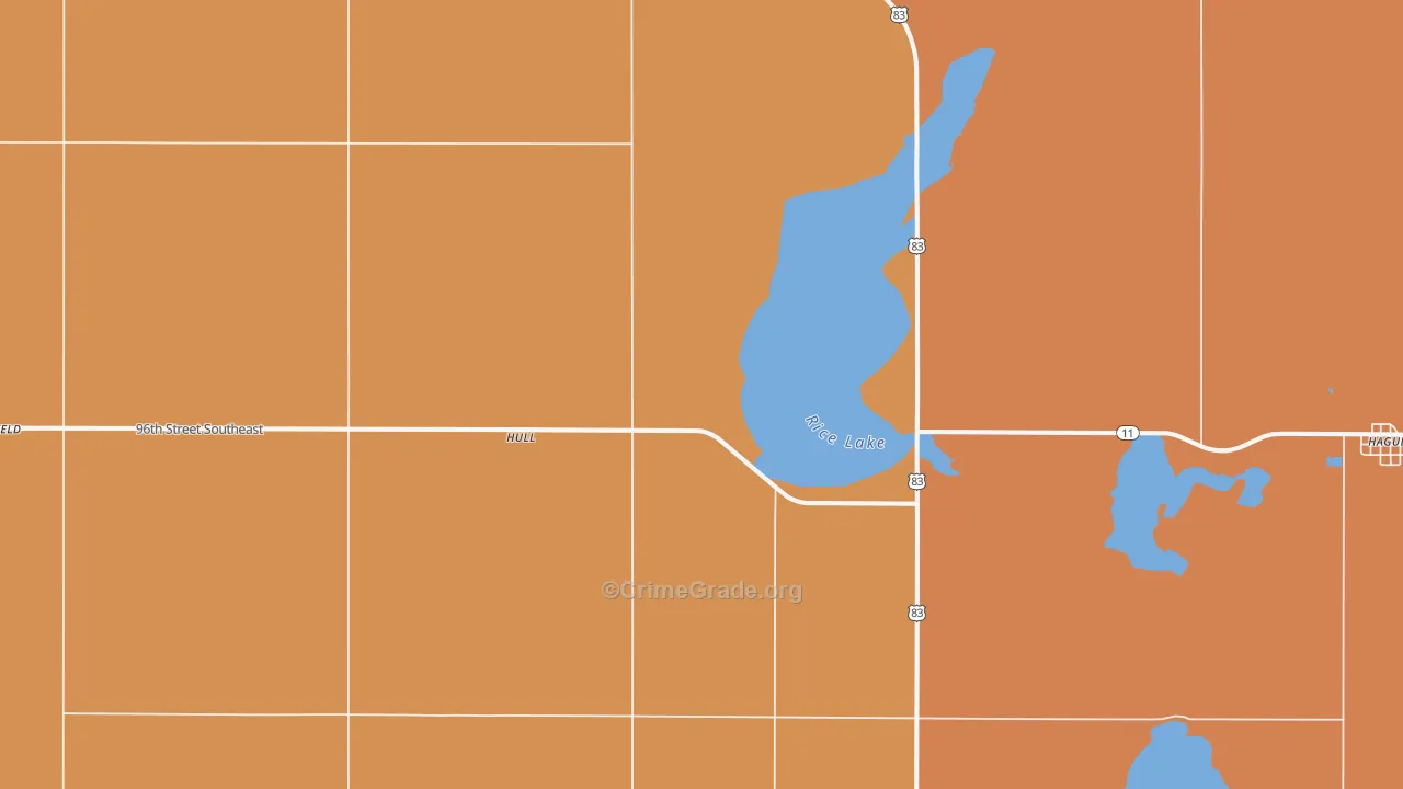 Hull, ND Map of Drug-Related Crime Rates