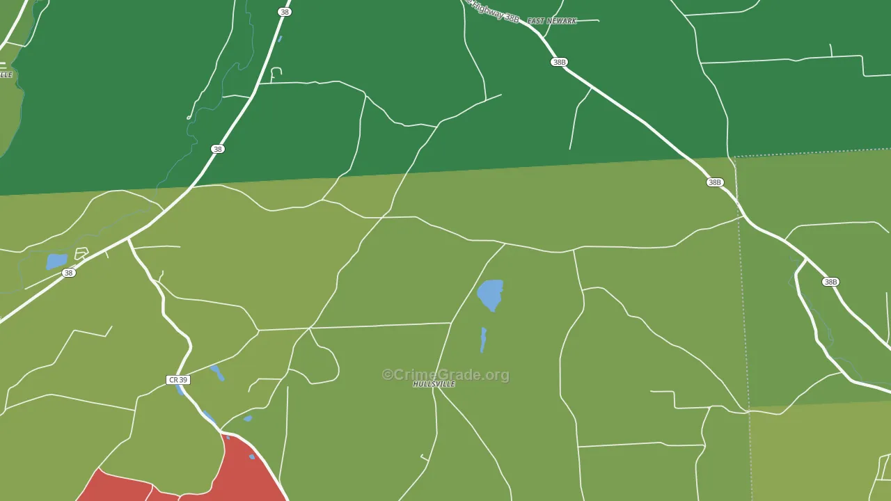 Hullsville, NY Map of Drug-Related Crime Rates