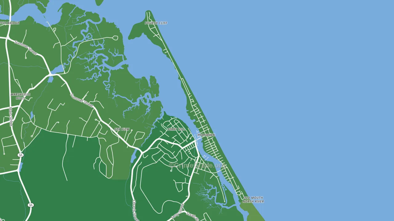 Humarock, MA Map of Drug-Related Crime Rates
