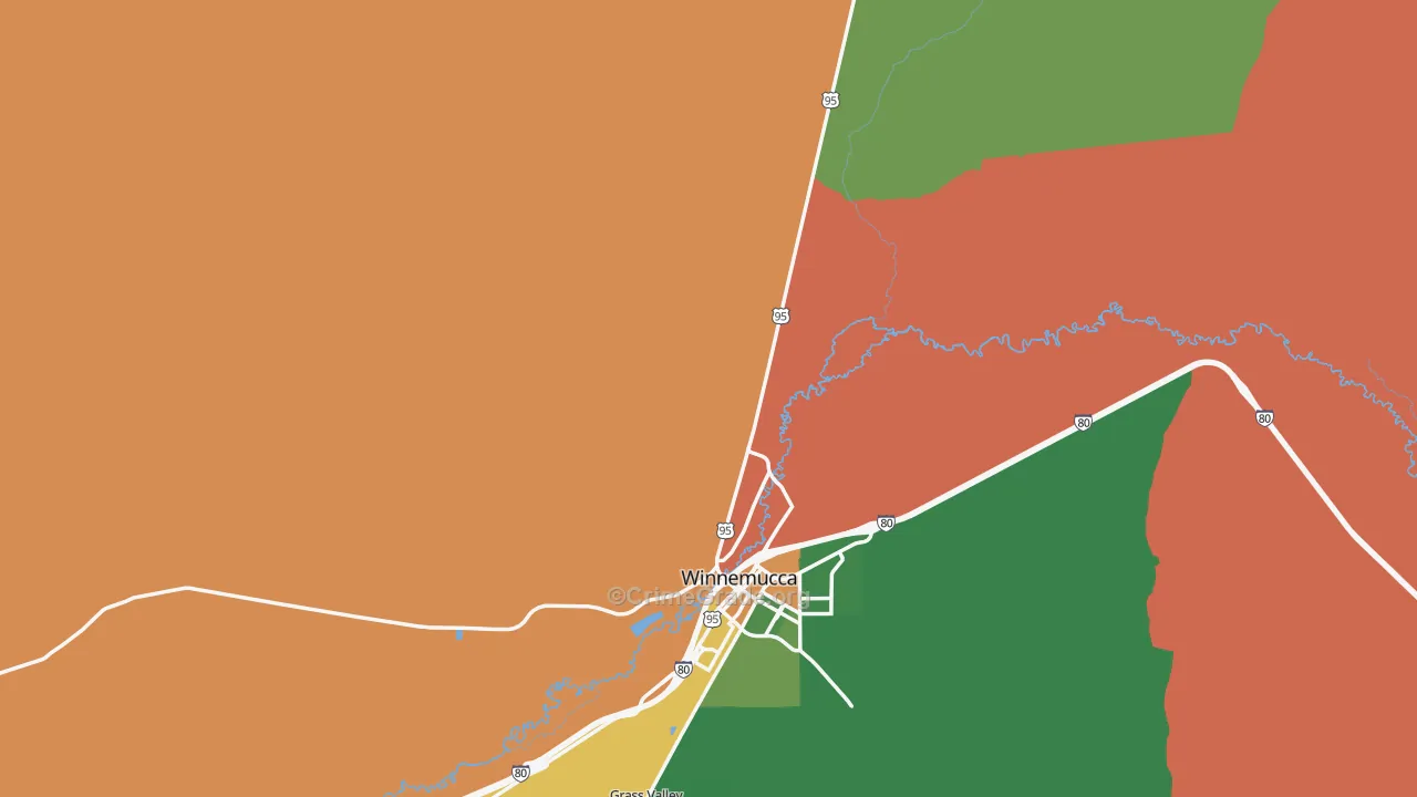Humboldt County, NV Map of Drug-Related Crime Rates