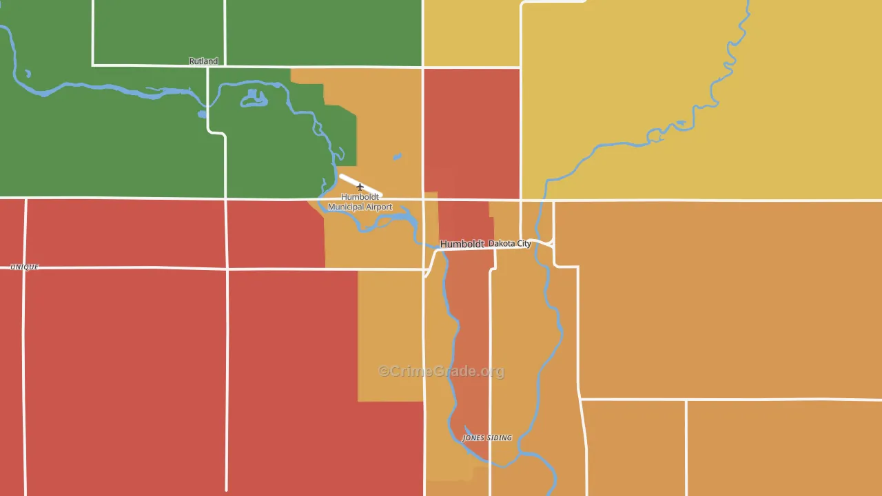 Humboldt, IA Map of Drug-Related Crime Rates