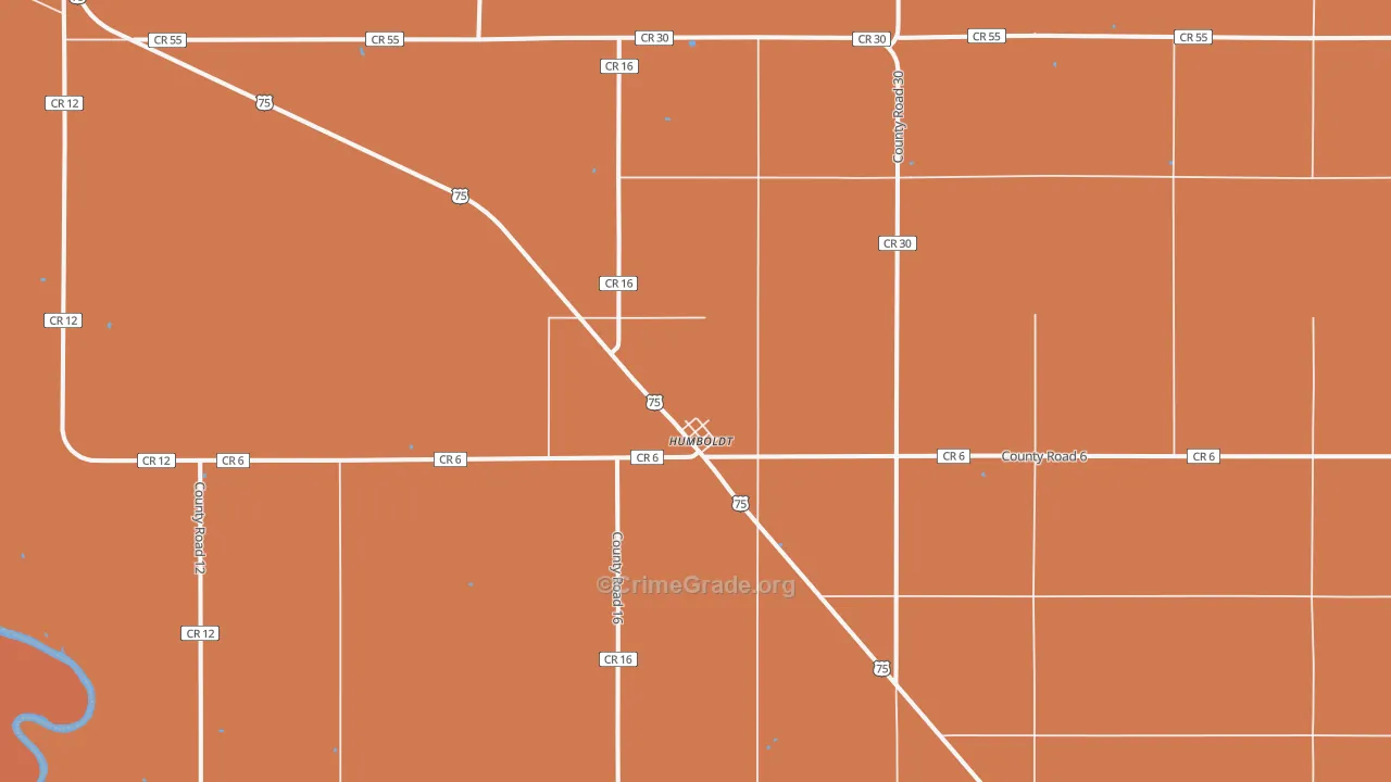 Humboldt, MN Map of Drug-Related Crime Rates
