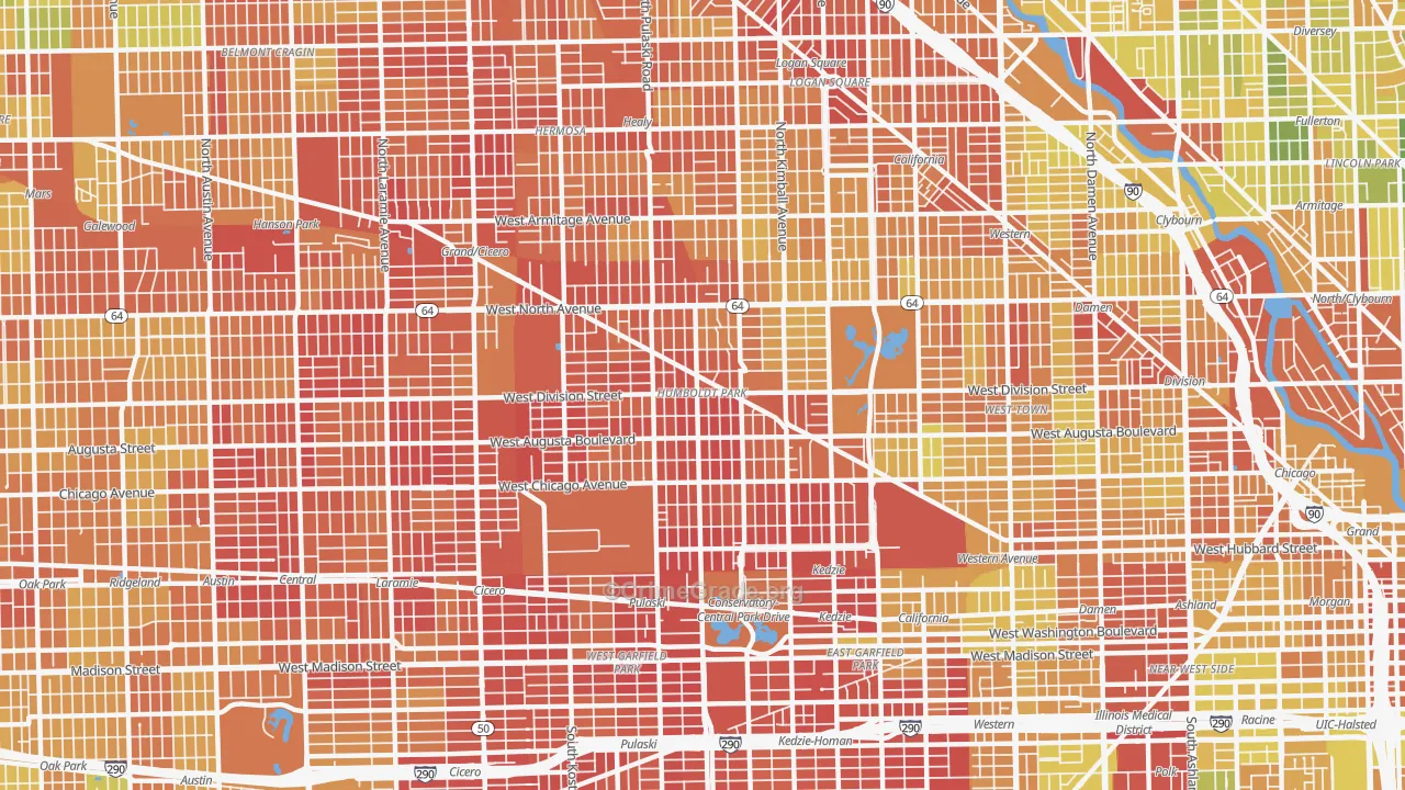 Humboldt Park, Chicago, IL Map of Drug-Related Crime Rates