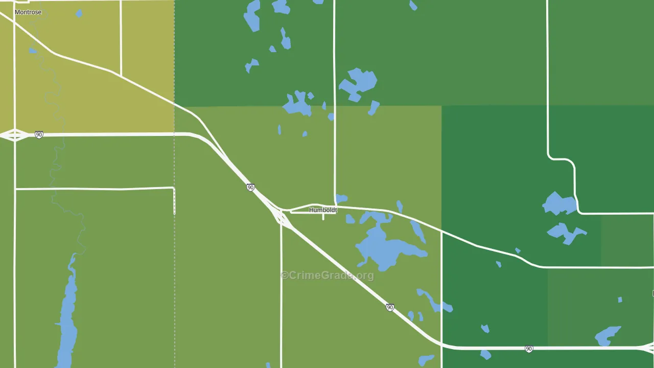 Humboldt, SD Map of Drug-Related Crime Rates