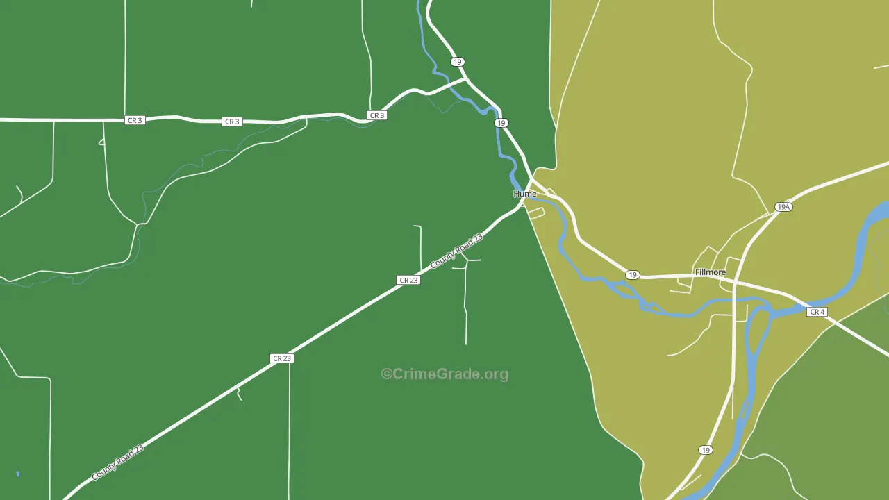 Hume, NY Map of Drug-Related Crime Rates