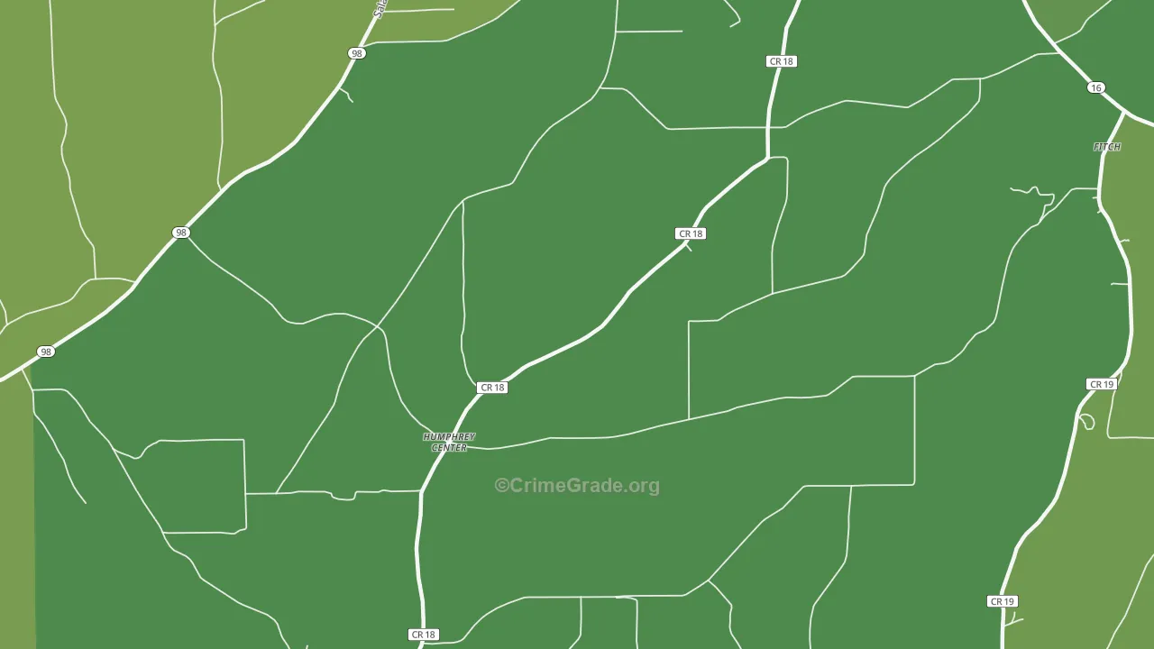 Humphrey Center, NY Map of Drug-Related Crime Rates