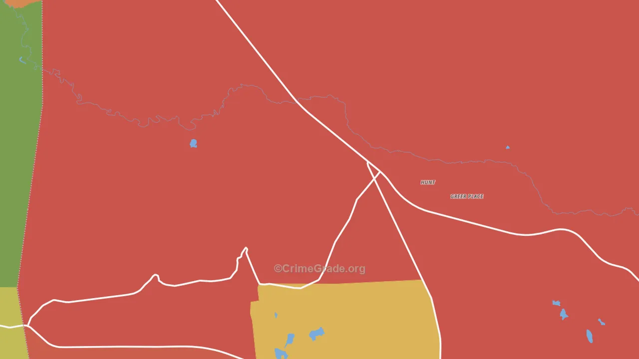 Hunt, AZ Map of Drug-Related Crime Rates