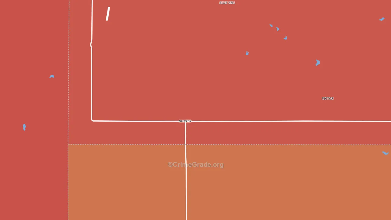 Hunter, KS Map of Drug-Related Crime Rates