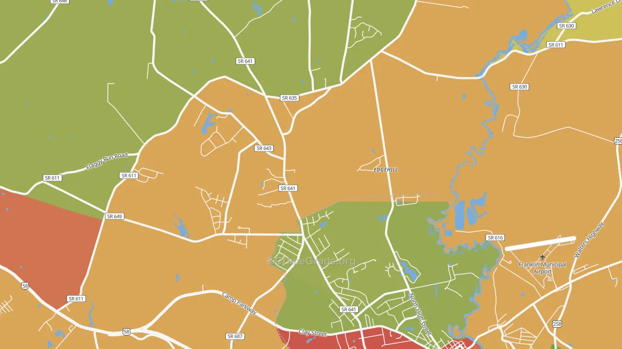 Hunterdale, VA Map of Drug-Related Crime Rates