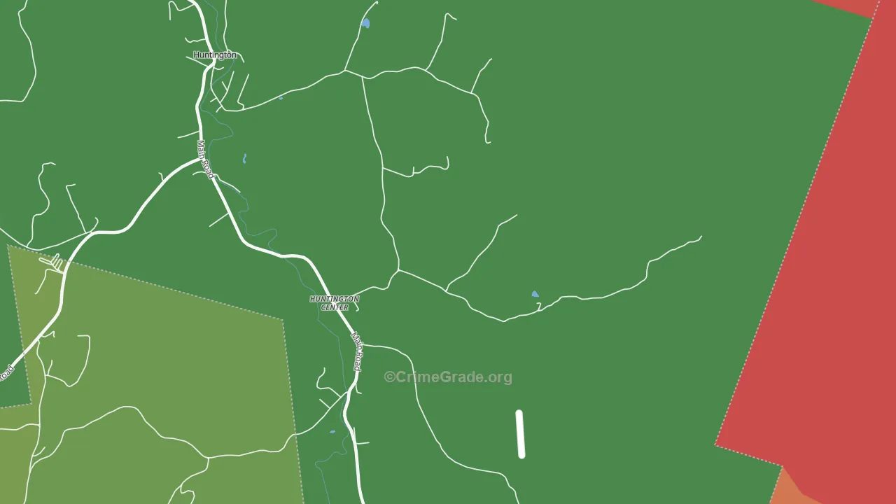 Huntington Center, VT Map of Drug-Related Crime Rates