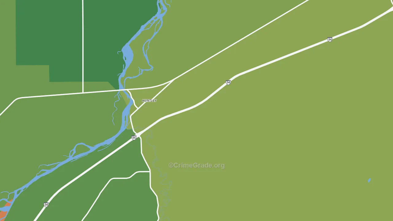 Huntley, MT Map of Drug-Related Crime Rates