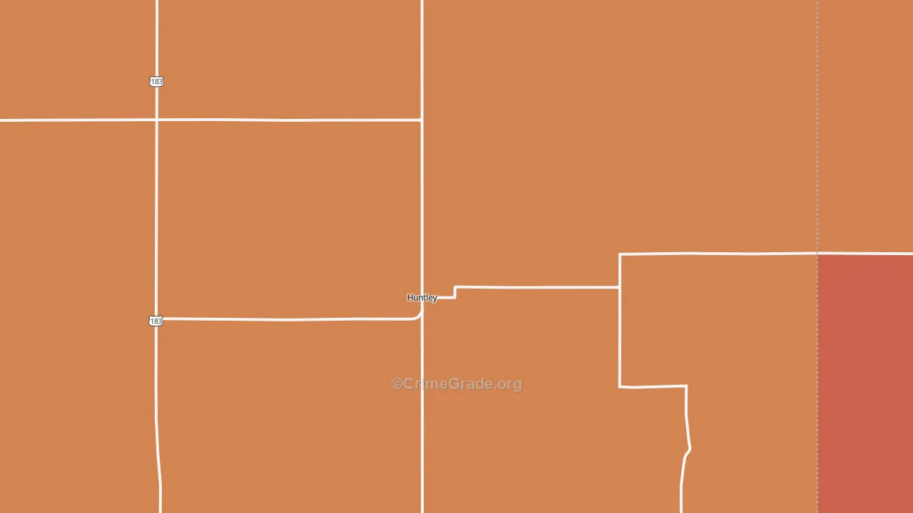 Huntley, NE Map of Drug-Related Crime Rates