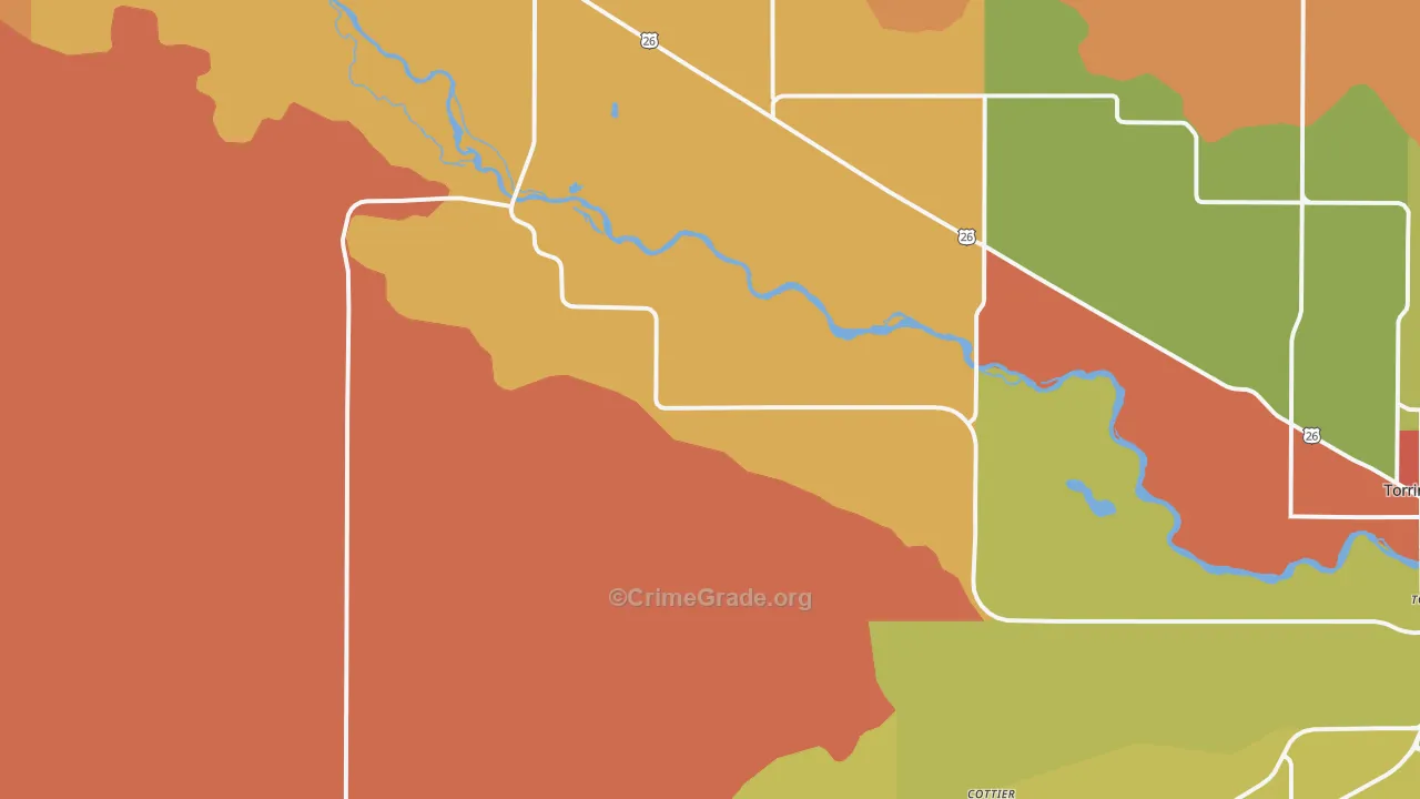 Huntley, WY Map of Drug-Related Crime Rates