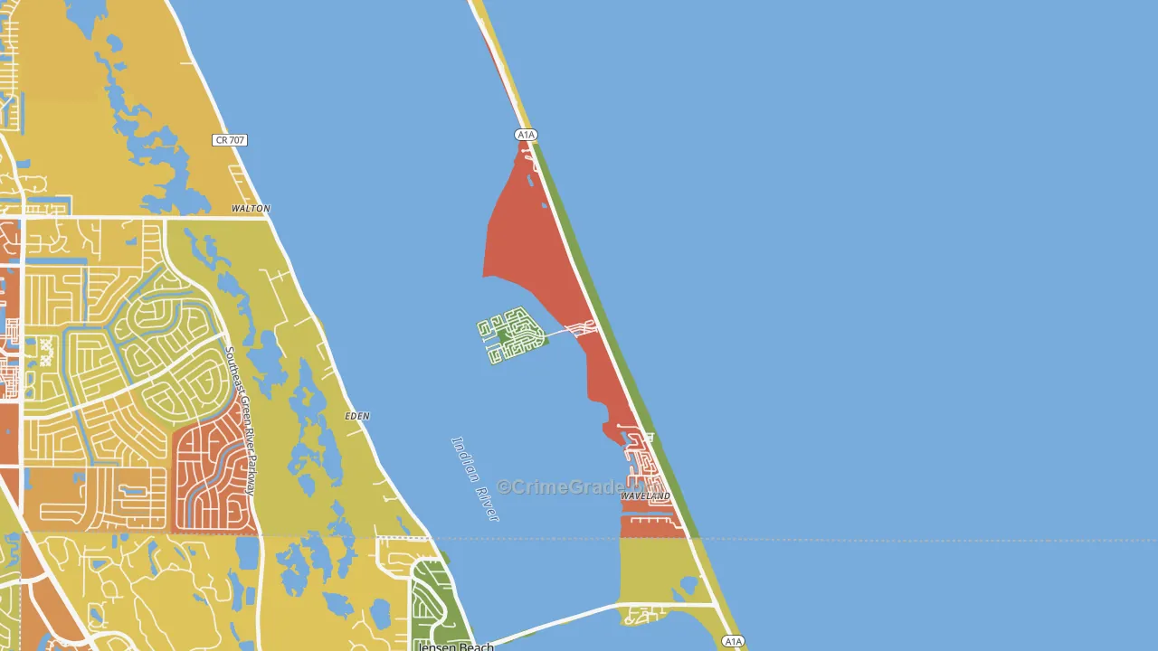 Hutchinson Island South, FL Map of Drug-Related Crime Rates