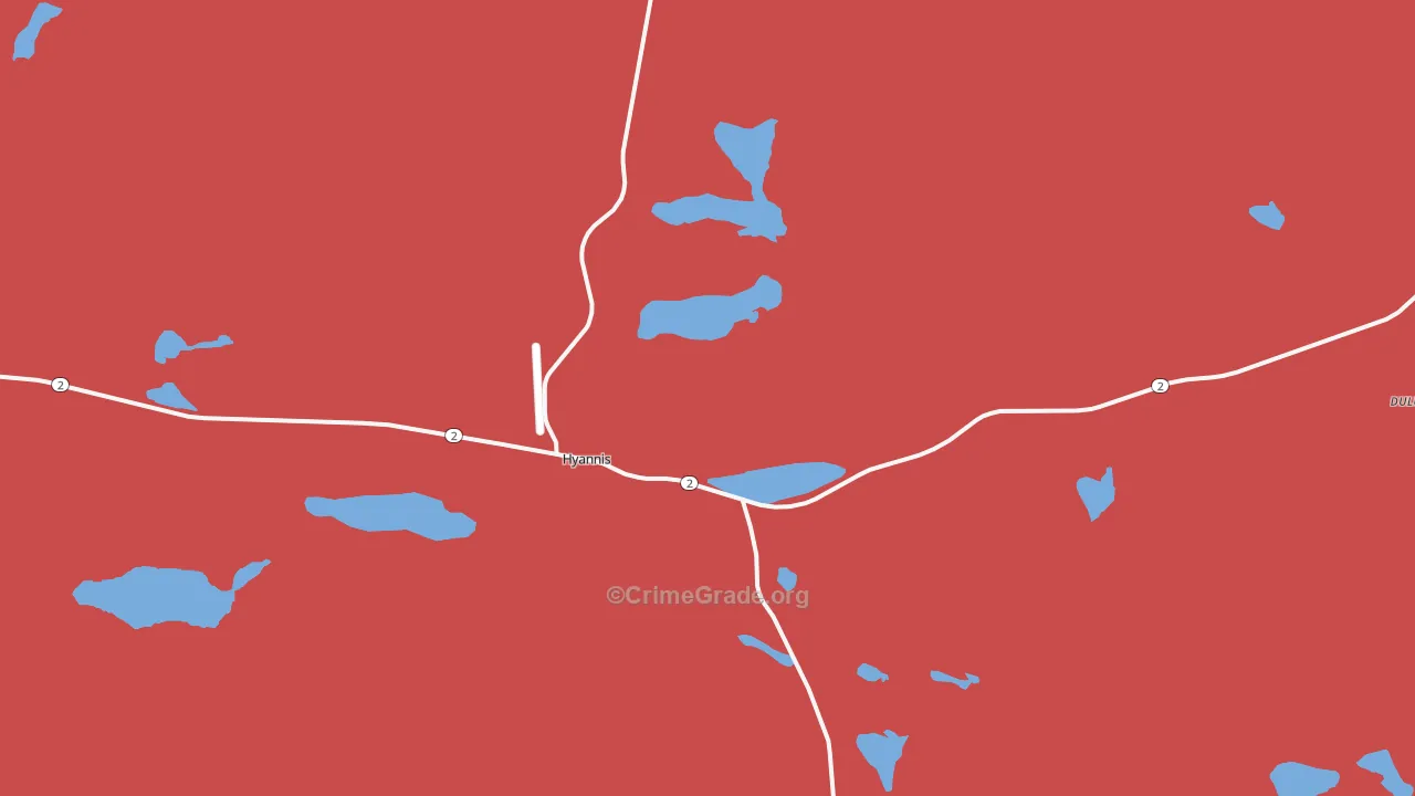 Hyannis, NE Map of Drug-Related Crime Rates
