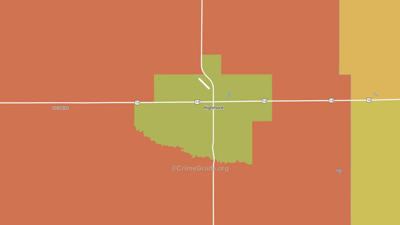 Hyde County, SD Map of Drug-Related Crime Rates