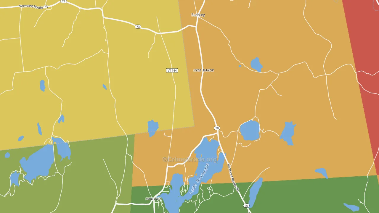 Hyde Manor, VT Map of Drug-Related Crime Rates