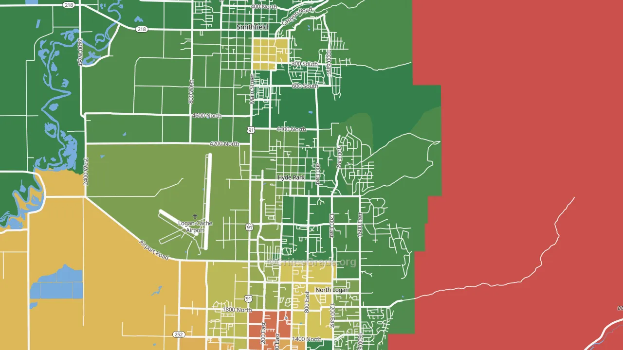 Hyde Park, UT Map of Drug-Related Crime Rates