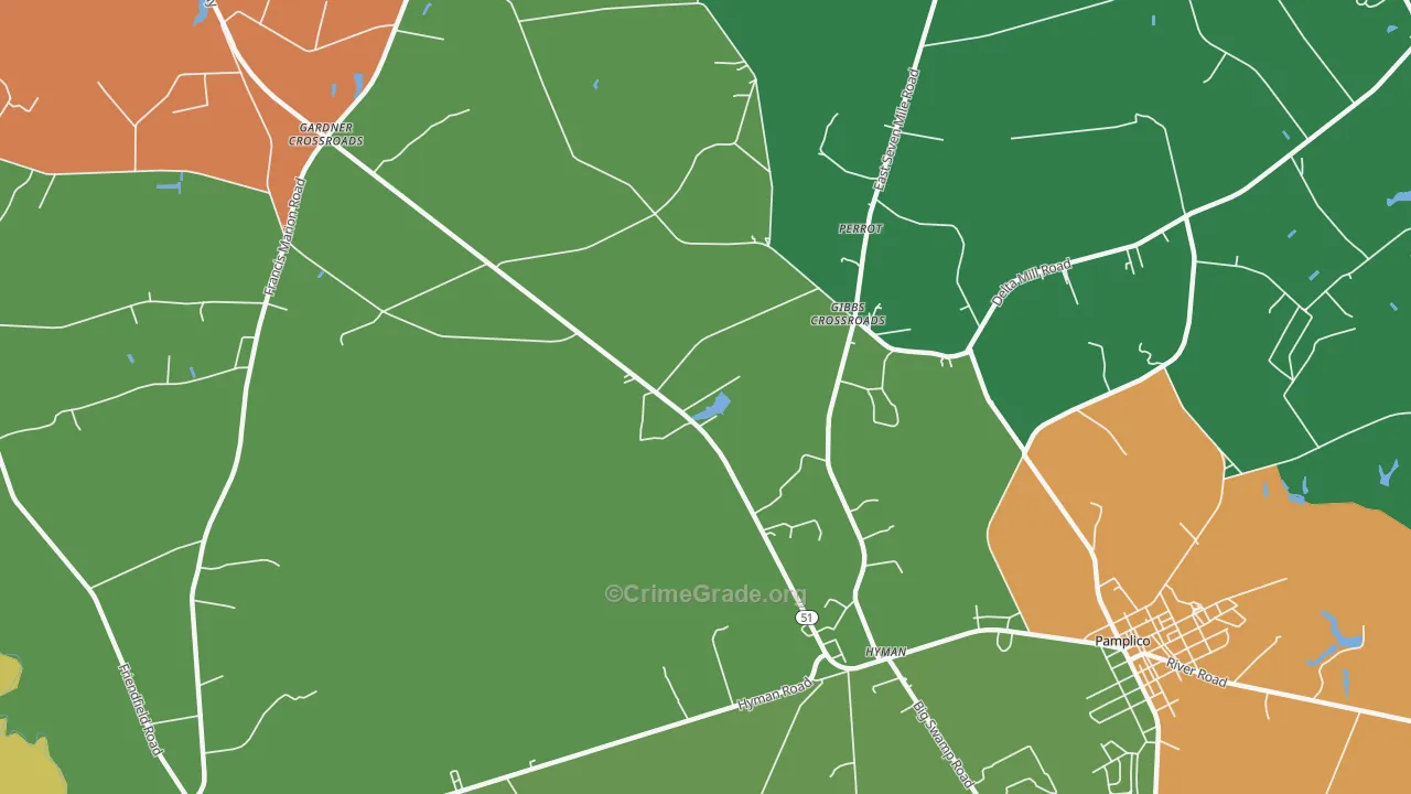 Hyman, SC Map of Drug-Related Crime Rates