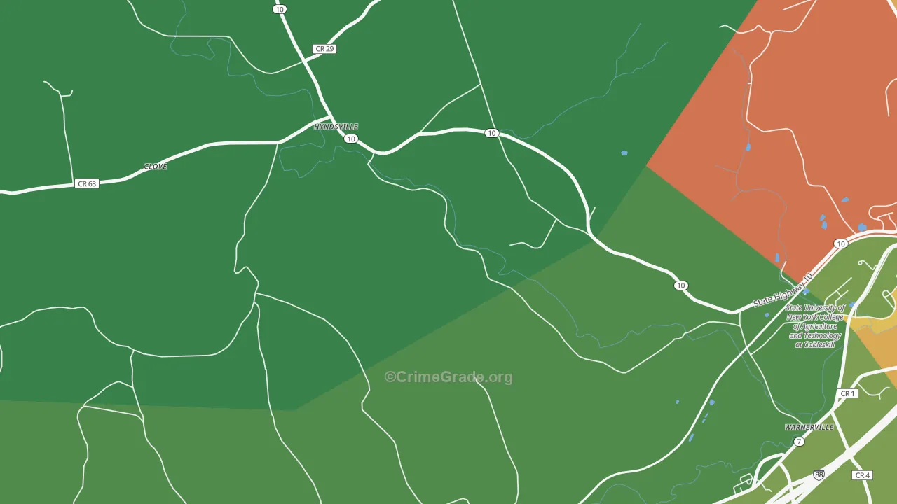 Hyndsville, NY Map of Drug-Related Crime Rates