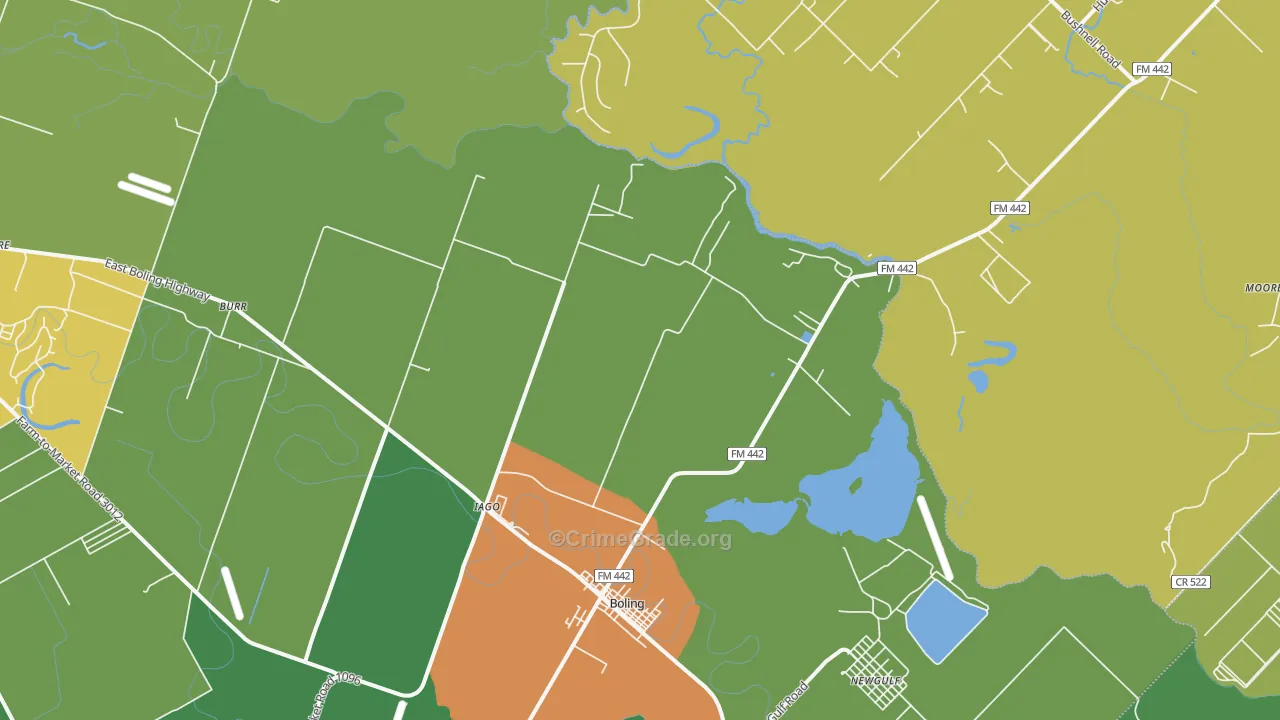 Iago, TX Map of Drug-Related Crime Rates