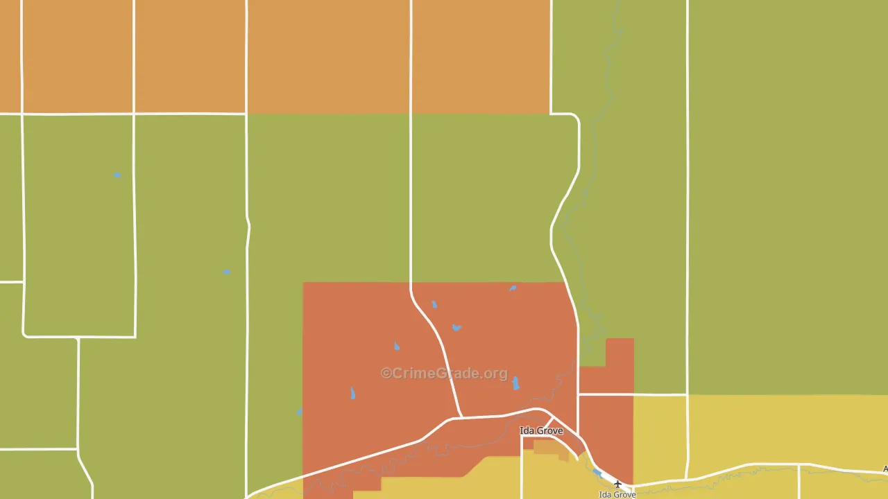 Ida County, IA Map of Drug-Related Crime Rates