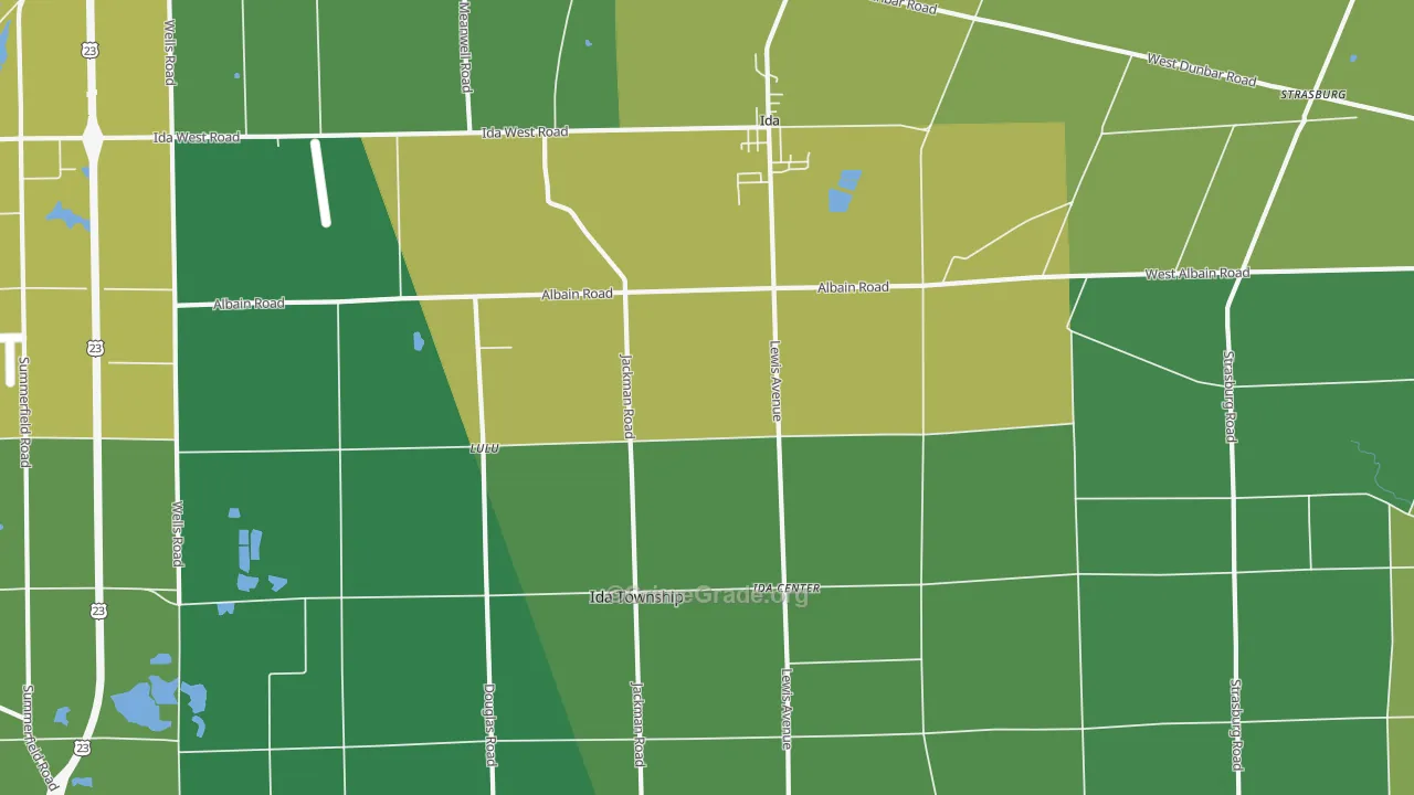 Ida, MI Map of Drug-Related Crime Rates