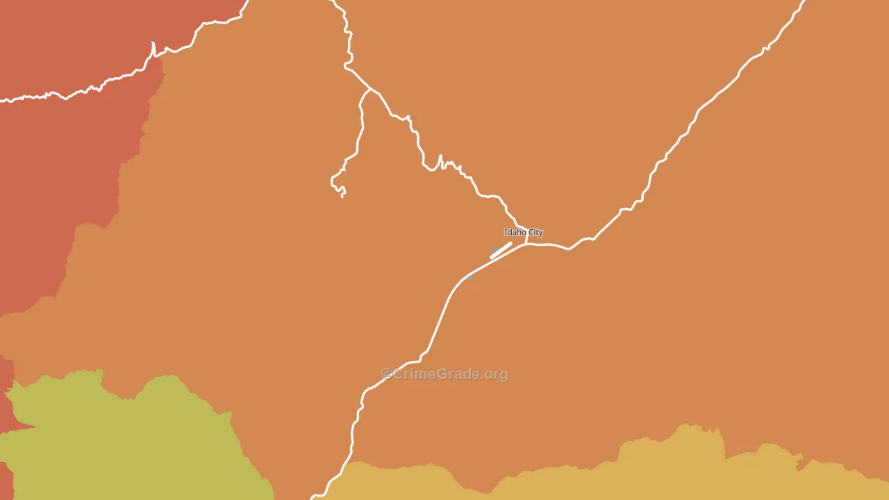 Idaho City, ID Map of Drug-Related Crime Rates