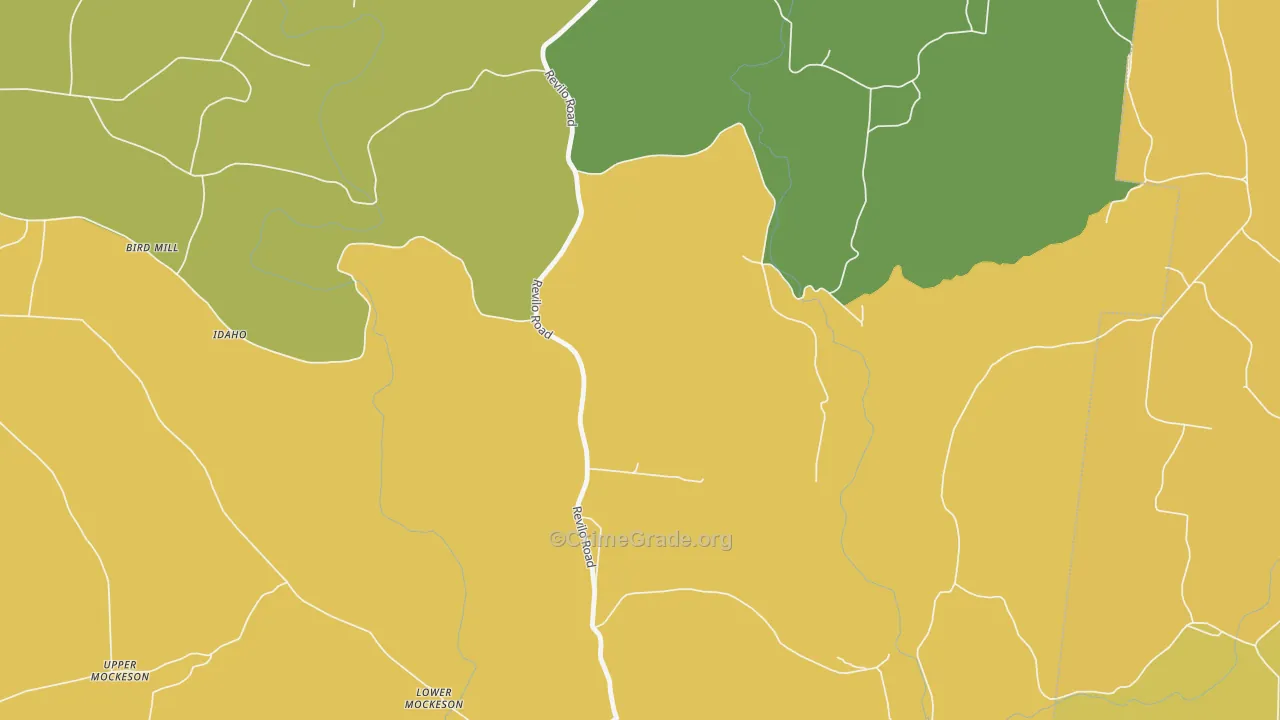 Idaho, TN Map of Drug-Related Crime Rates