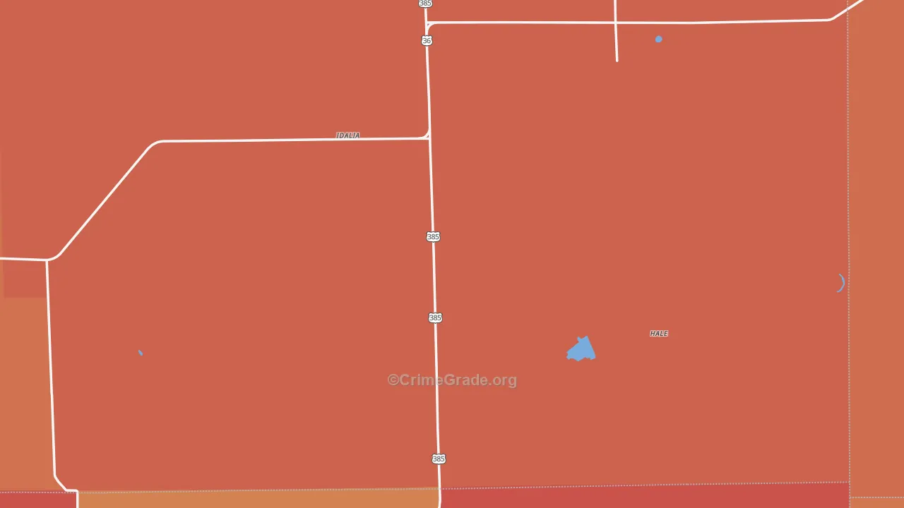 Idalia, CO Map of Drug-Related Crime Rates