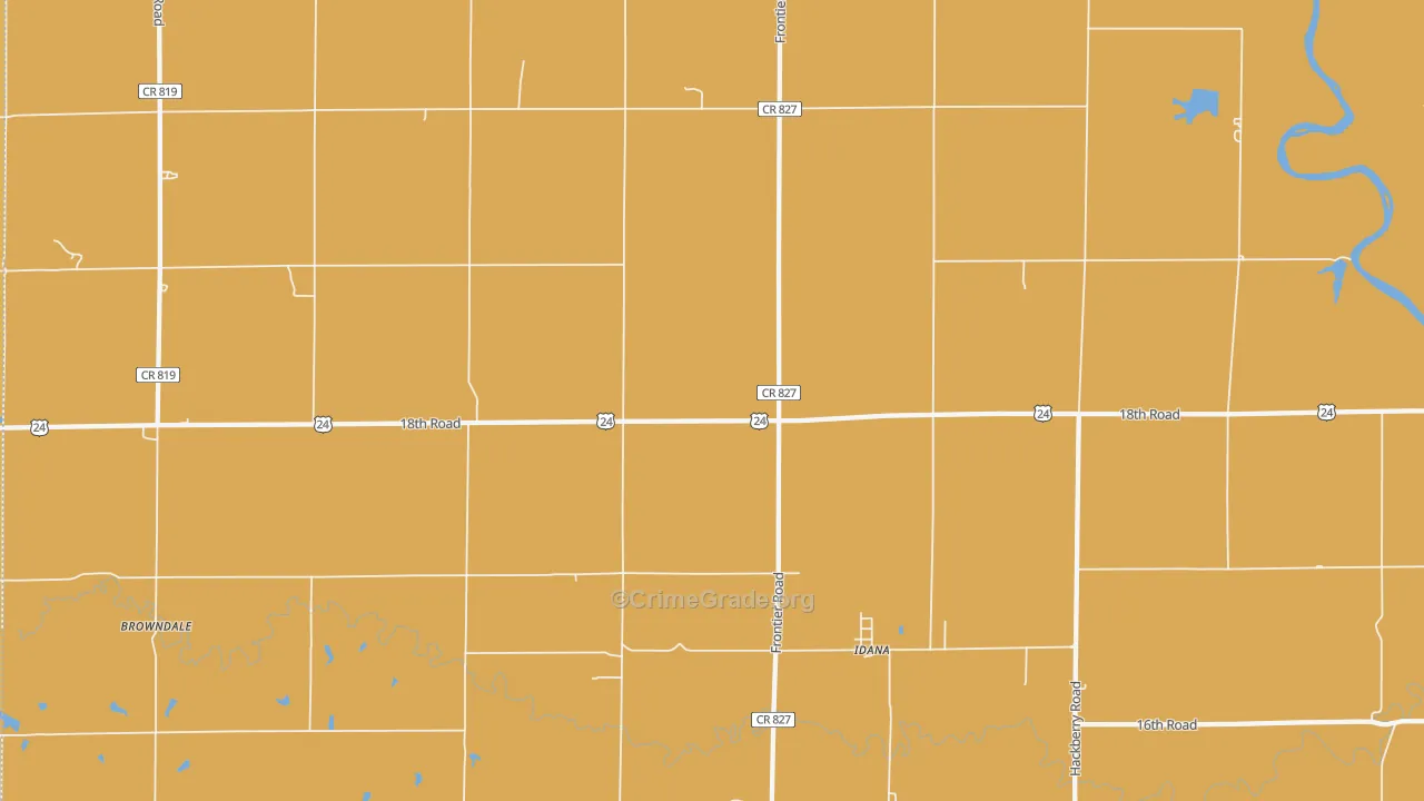 Idana, KS Map of Drug-Related Crime Rates