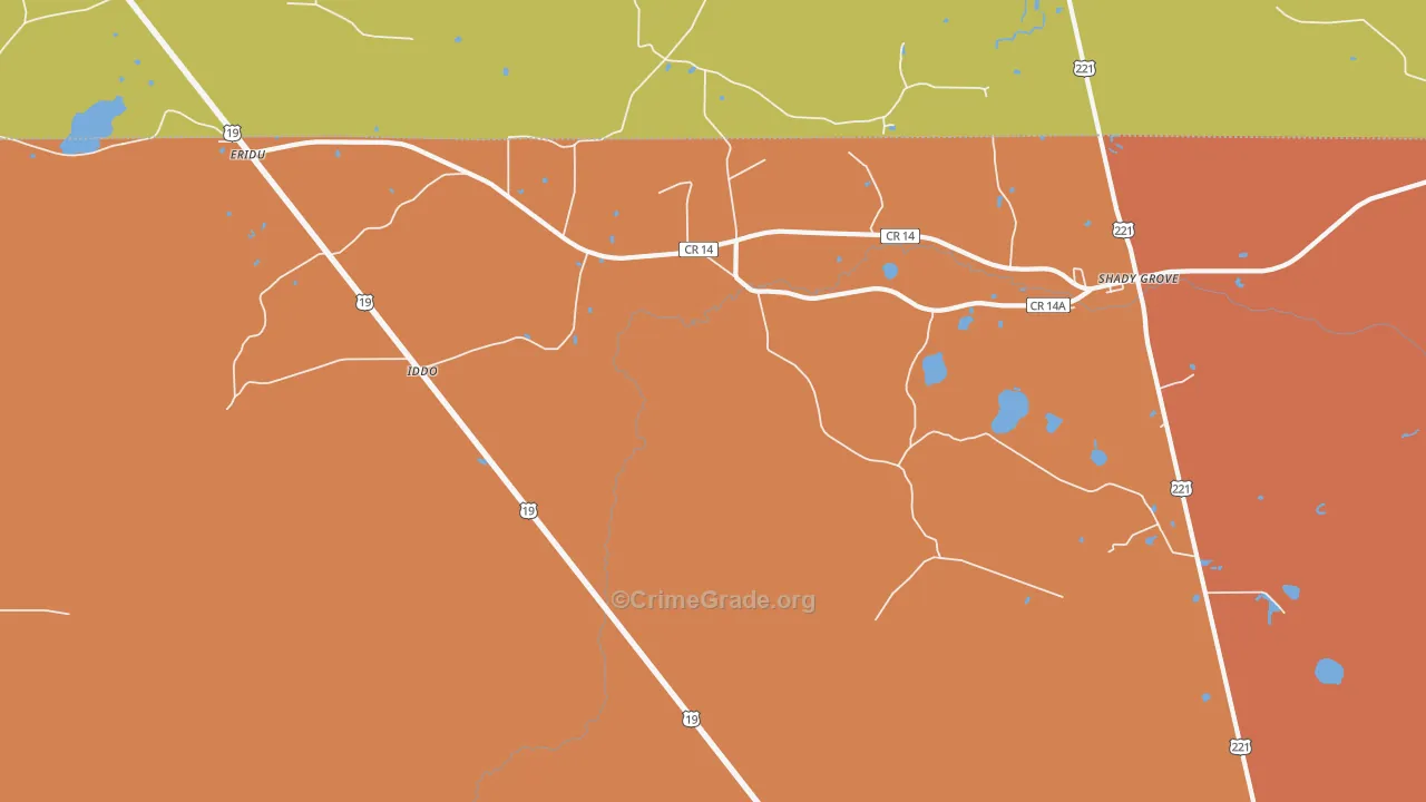 Iddo, FL Map of Drug-Related Crime Rates