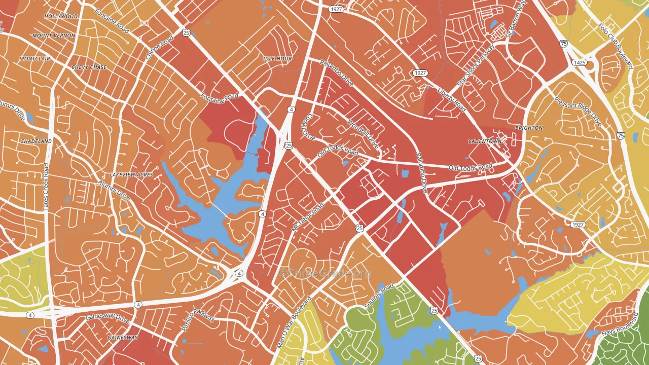 Idle Hour, Lexington, KY Map of Drug-Related Crime Rates