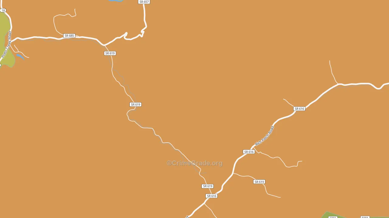 Idlewilde, VA Map of Drug-Related Crime Rates