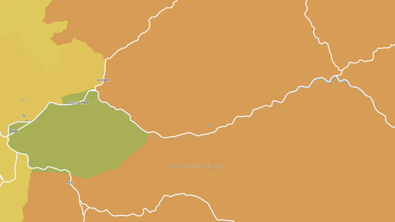 Idleyld Park, OR Map of Drug-Related Crime Rates