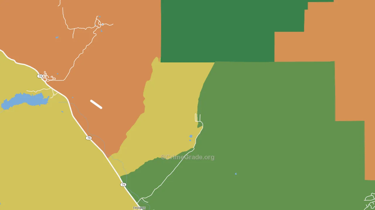 Idyllwild, CA Map of Drug-Related Crime Rates