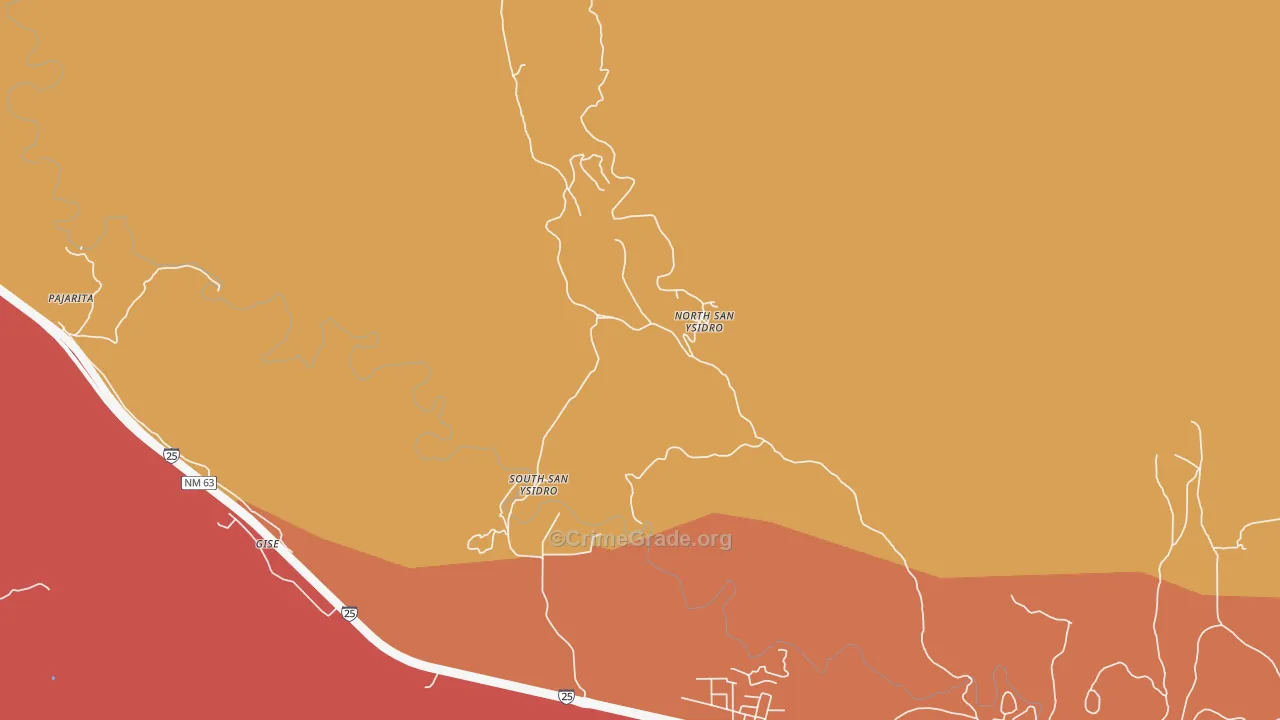 Ilfeld, NM Map of Drug-Related Crime Rates