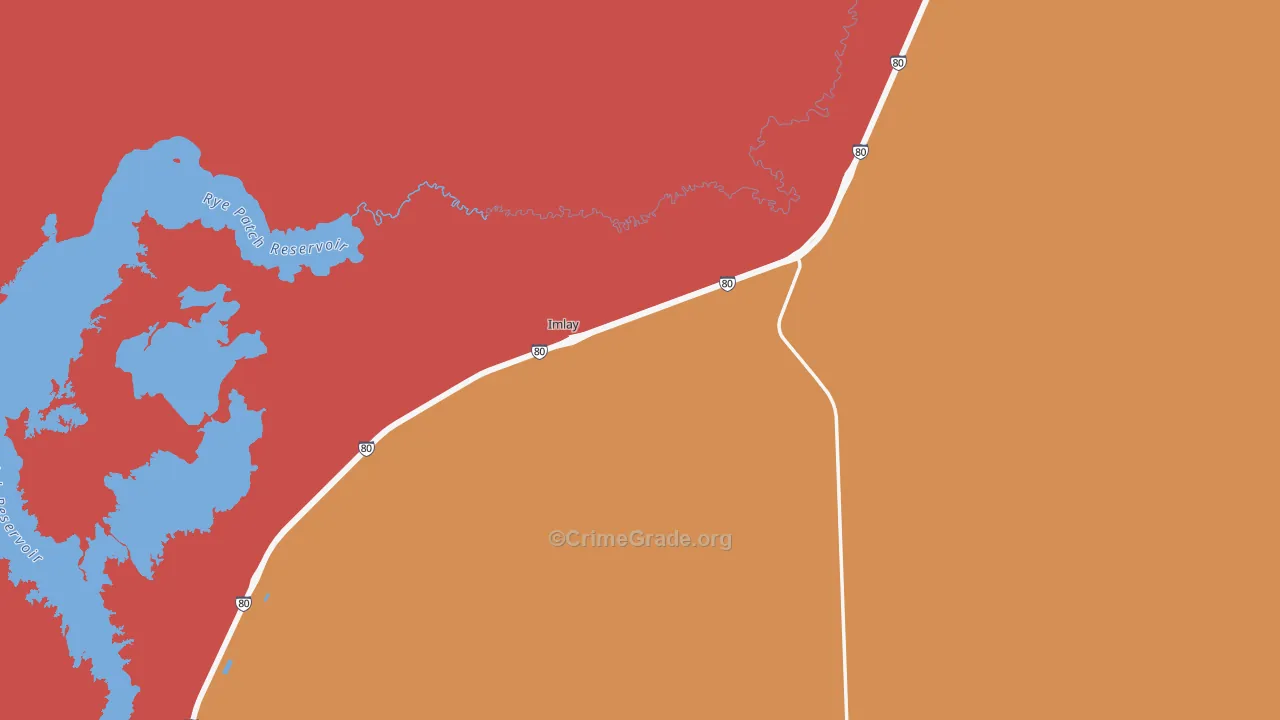 Imlay, NV Map of Drug-Related Crime Rates