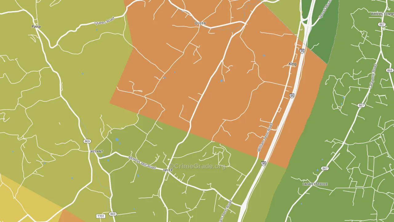 Imler, PA Map of Drug-Related Crime Rates