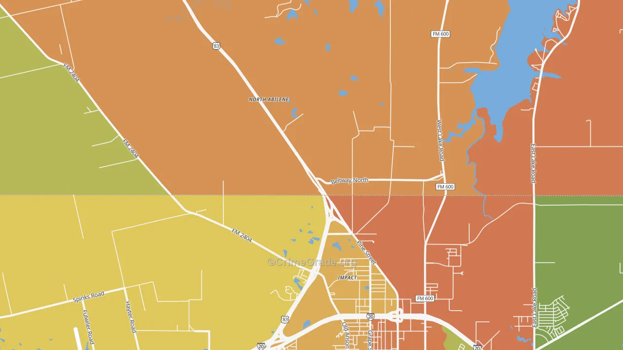 Impact, TX Map of Drug-Related Crime Rates