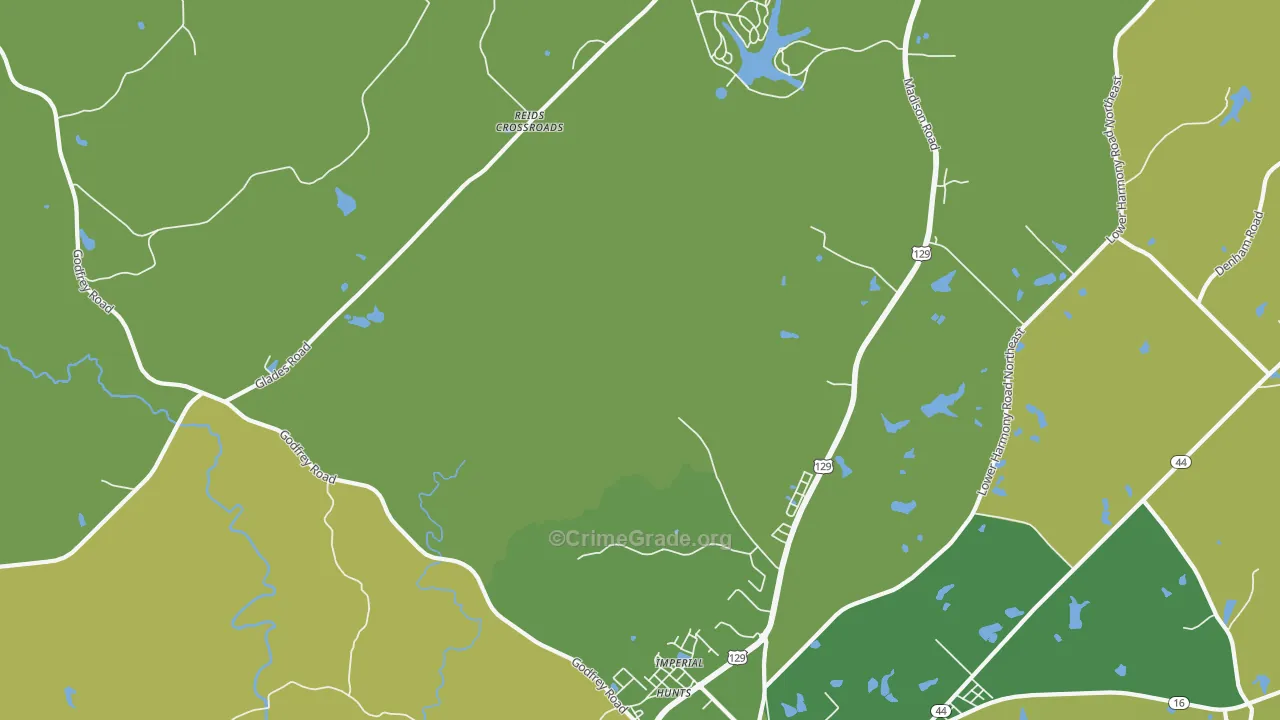 Imperial, GA Map of Drug-Related Crime Rates
