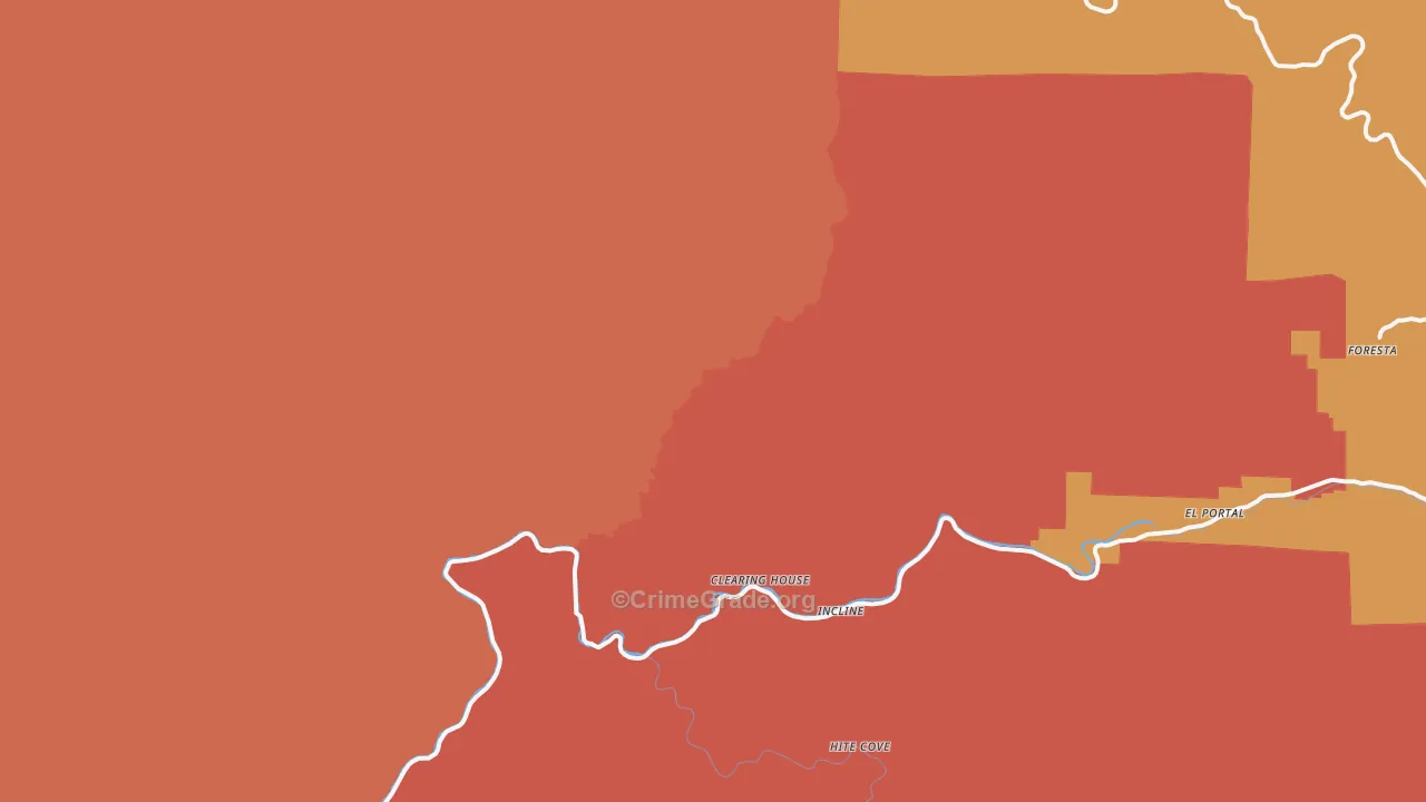 Incline, CA Map of Drug-Related Crime Rates