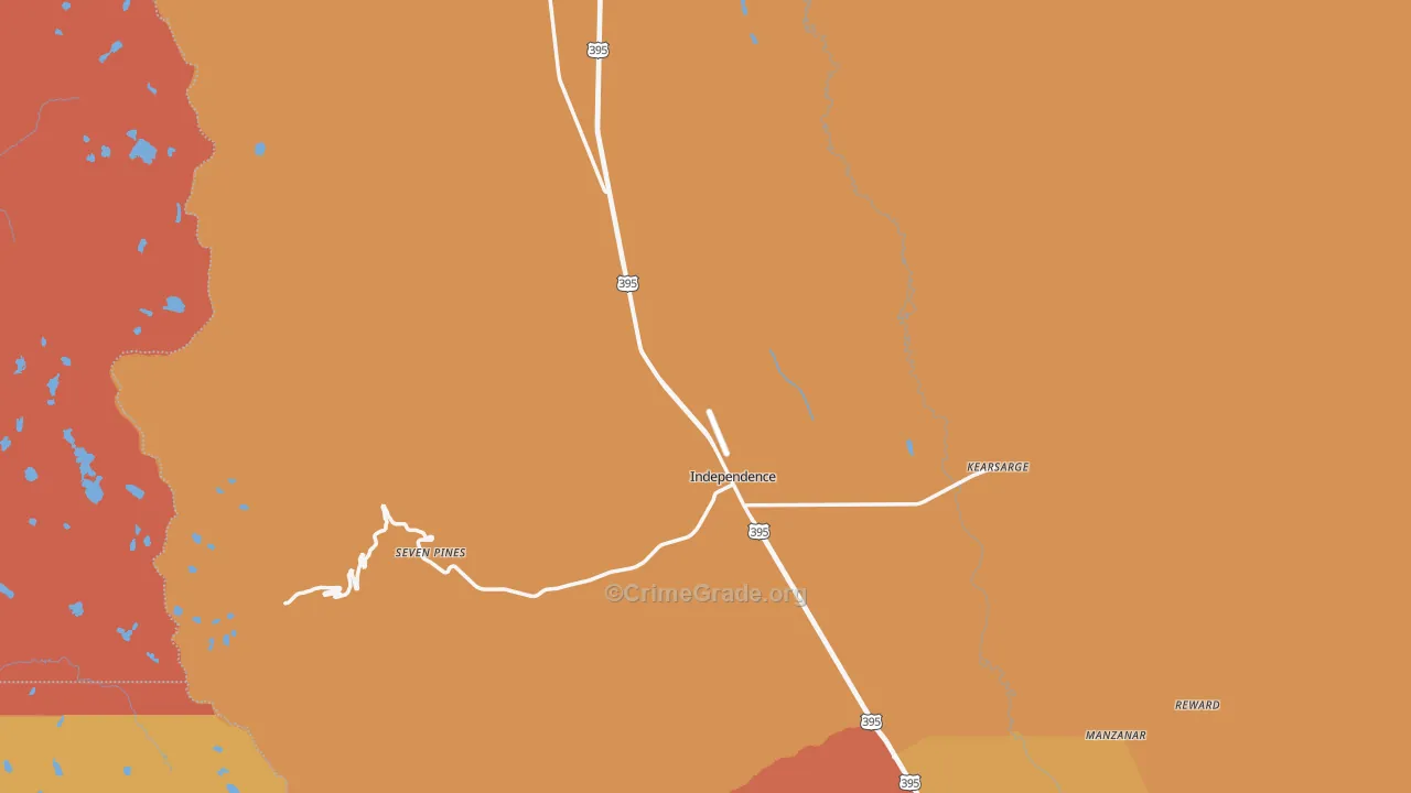 Independence, CA Map of Drug-Related Crime Rates